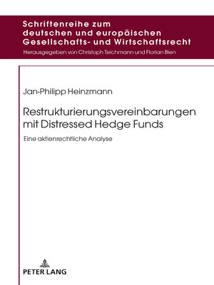 cover image of Restrukturierungsvereinbarungen mit Distressed Hedge Funds